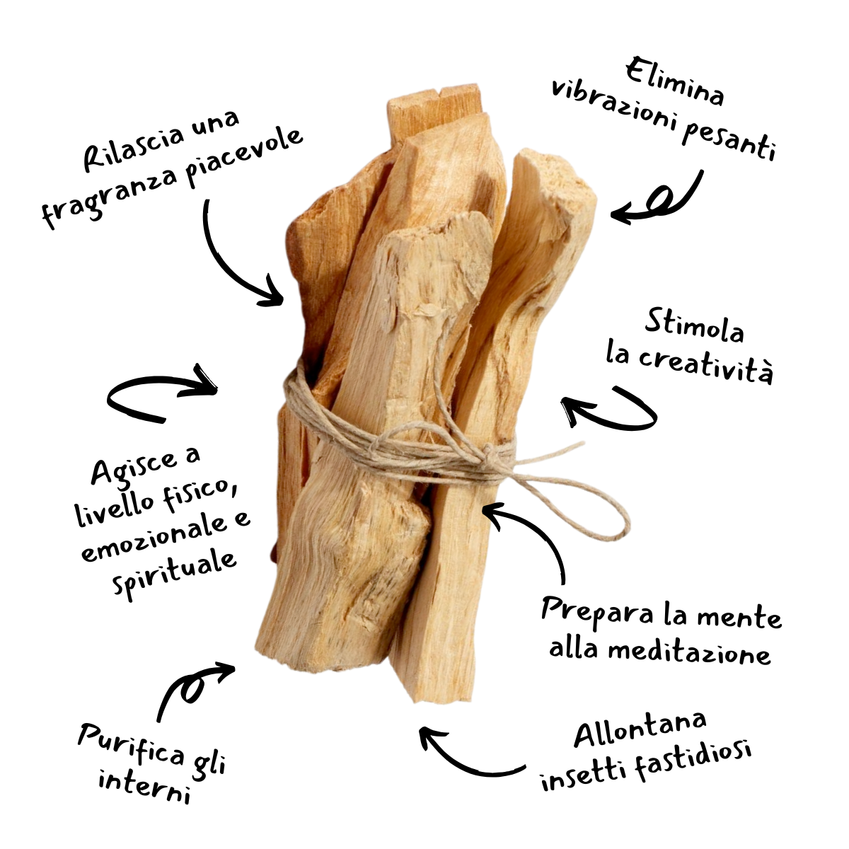 Bastoncini di Palo Santo 50 gr. 10×2cm